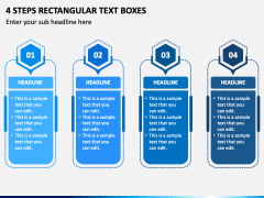 4 Steps Rectangular Text Boxes PPT Slide 2