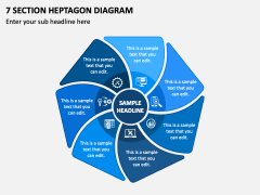 7 Section Heptagon Diagram PPT Slide 2