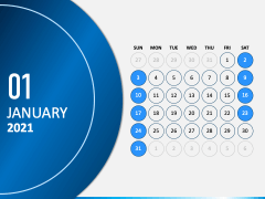 Calendar 2021 Type 3 PPT Slide 2