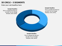 3D Circle - 3 Segments PPT Slide 1