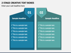 2 Stage Creative Text Boxes PPT Slide 1