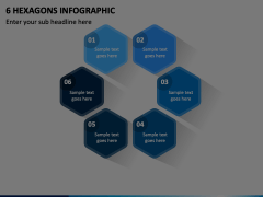 Free 6 Hexagons Infographic for PowerPoint and Google Slides