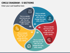 Circle Diagram - 5 Sections PPT Slide 1