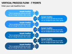 Vertical Process Flow - 7 Points PPT Slide 2