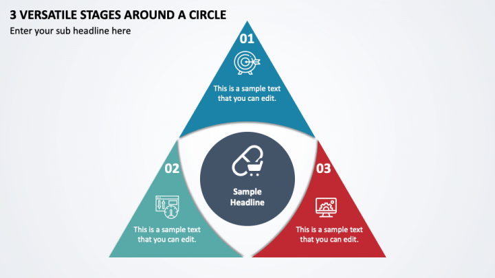 3 Versatile Stages Around a Circle PPT Slide 1