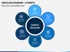 Circular Diagram - 6 Points PPT Slide 1
