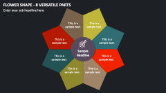 Flower Shape - 8 Versatile Parts PPT Slide 1