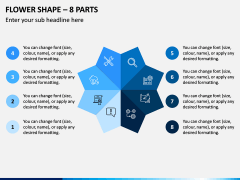 Flower Shape – 8 Parts PPT Slide 1