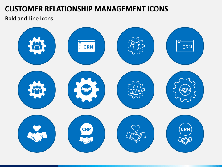 Customer Relationship Management Icons PPT Slide 1