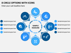 8 Circle Options With Icons PPT Slide 1