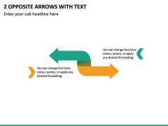 2 Opposite Arrows with Text PPT Slide 2