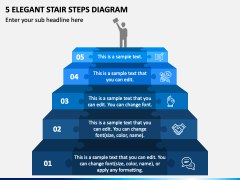5 Elegant Stair Steps Diagram PPT Slide 2