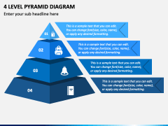 4 Level Pyramid Diagram PPT Slide 1