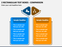 2 Rectangular Text Boxes - Comparison PPT Slide 1