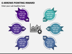 6 Arrows Pointing Inward PPT Slide 1
