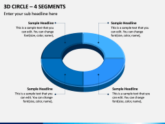 3D Circle - 4 Segments PPT Slide 1