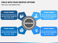 Circle with Four Creative Options PPT Slide 2