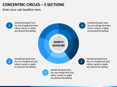 Concentric Circles – 5 Sections PPT Slide 1