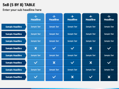 5 by 8 Table PPT Slide 1