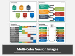 SEO Roadmap PPT Multicolor Combined