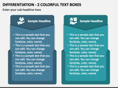Differentiation - 2 Colorful Text Boxes PPT Slide 1