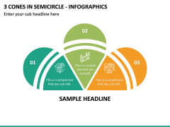 3 Cones In Semicircle - Infographics PPT Slide 2