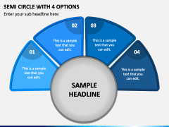 Semi Circle with 4 Options PPT Slide 2
