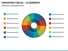 Concentric Circles – 12 Segments PPT Slide 2