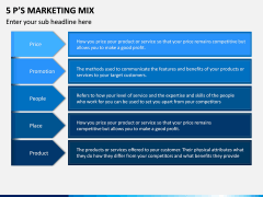 5 P's of Marketing Mix PPT Slide 3