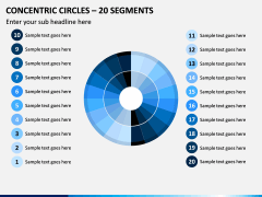 Concentric Circles – 20 Segments PPT Slide 1