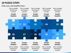 10 Puzzle Steps PPT Slide 1