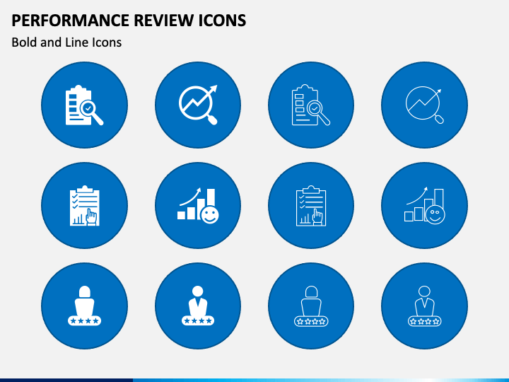 Performance Review Icons PPT Slide 1
