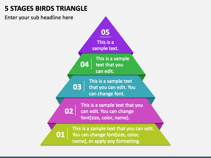 5 Stages Birds Triangle PPT Slide 1