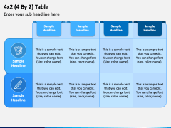 4 by 2 Table PPT Slide 2