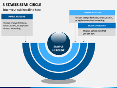 3 Stages Semi Circle PPT Slide 1