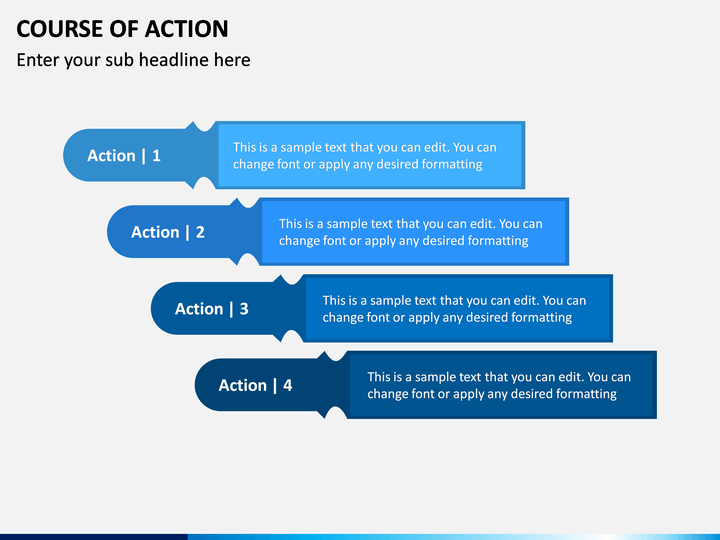 Course of Action PowerPoint Template SketchBubble