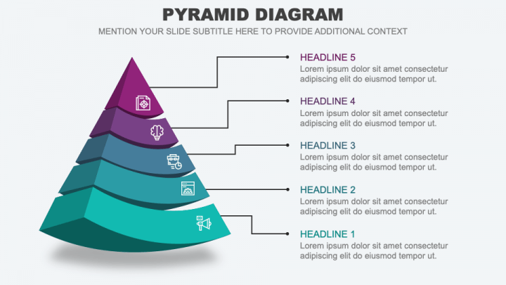 Pyramid Diagram PPT Slide 1