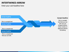 Interwined Arrow PPT Slide 6