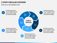5 Steps Circular Chevron PPT Slide 1