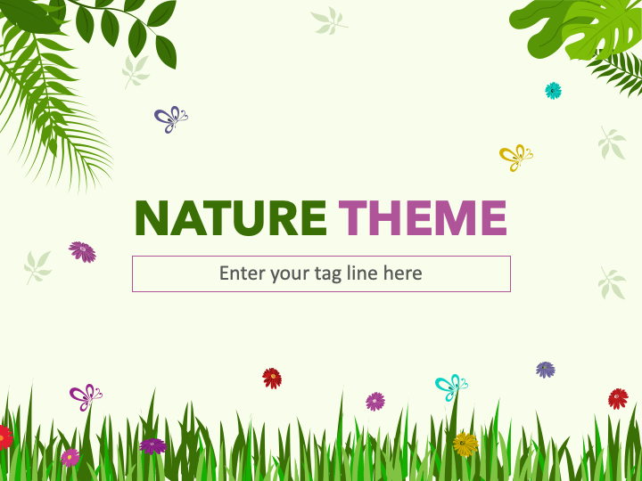 Nature Background Theme PPT Slide 1