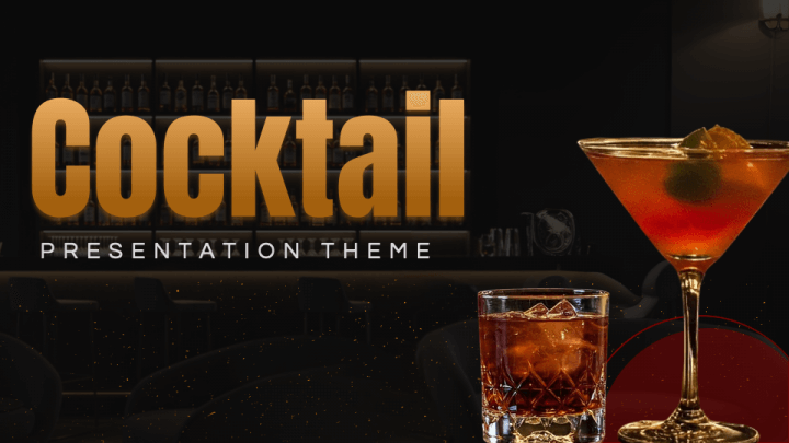 Cocktail Theme PPT Slide 1