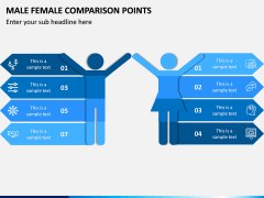 Male Female Comparison Points PPT Slide 1