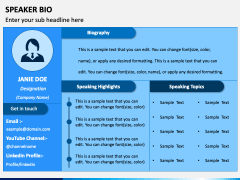 Speaker Bio PowerPoint Template - PPT Slides