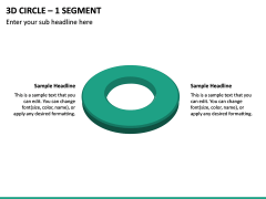 3D Circle - 1 Segment PPT Slide 2