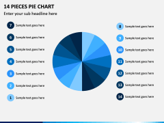 14 Pieces Pie Chart PPT Slide 1