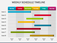 Weekly Schedule Timeline PPT Slide 1