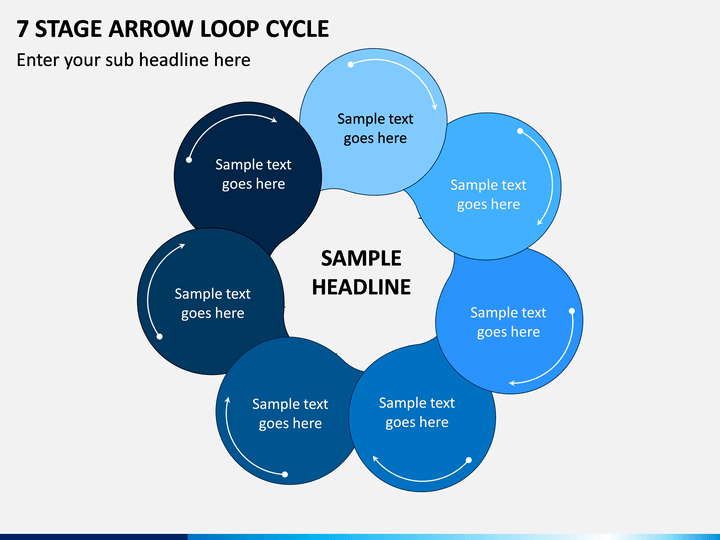 7 Stage Arrow Loop Cycle PPT Slide 1