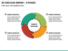 3d Circular Arrow – 4 Phases PPT Slide 2