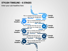 Stylish Timeline - 6 Stages PPT Slide 1