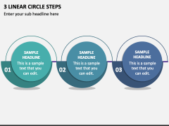 3 Linear Circle Steps PPT Slide 1